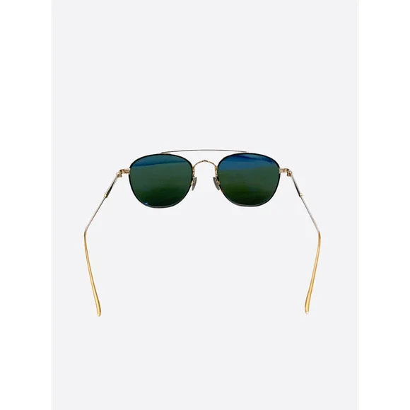 Cartier Green Lens Gold Titanium Frame Sunglasses